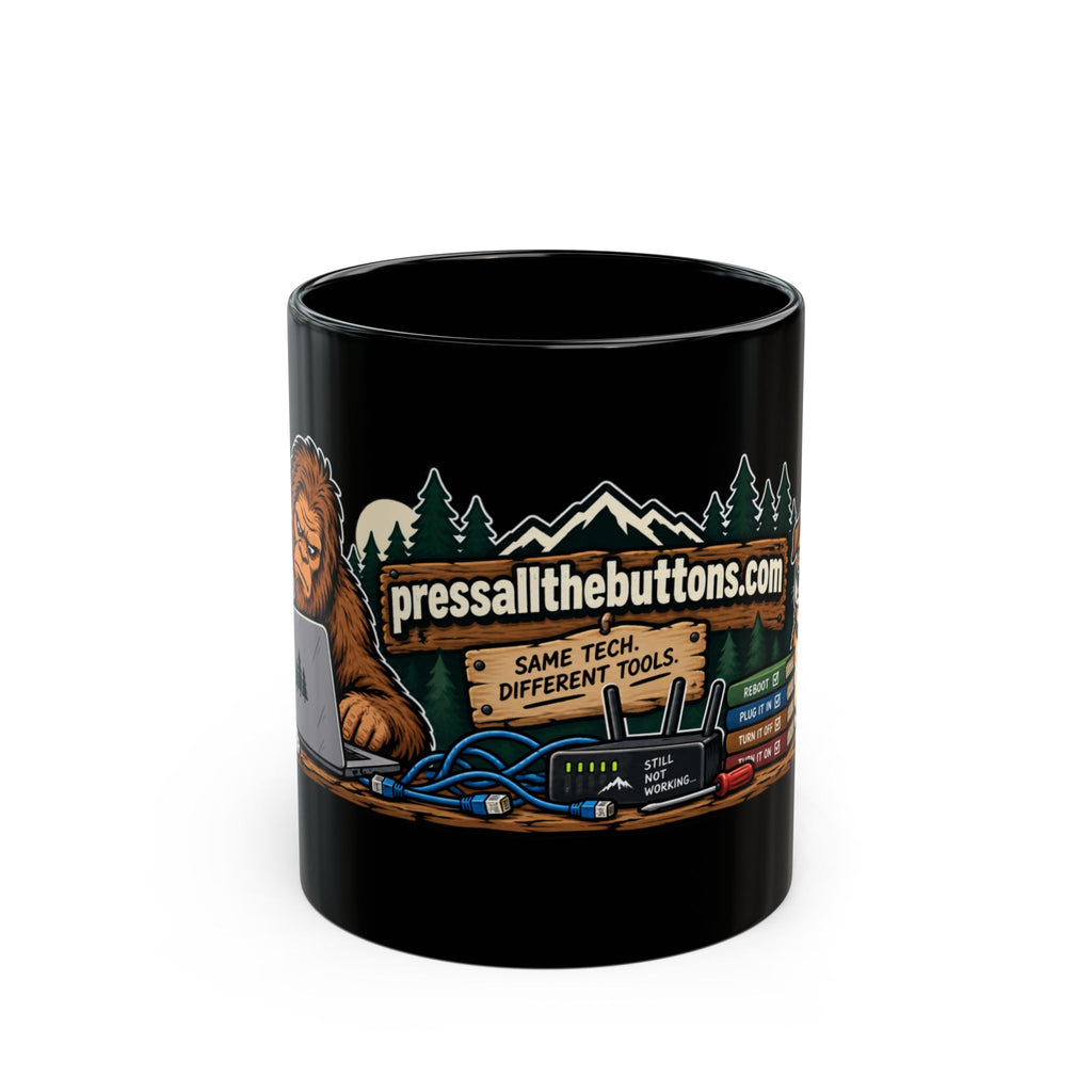 Sasquatch Black Glossy Mug