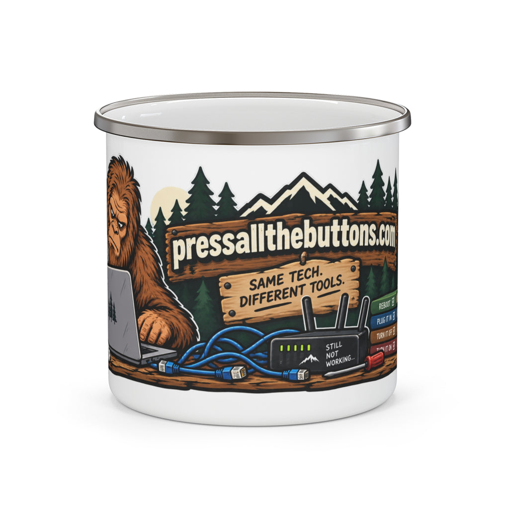 Sasquatch Enamel Camp Mug