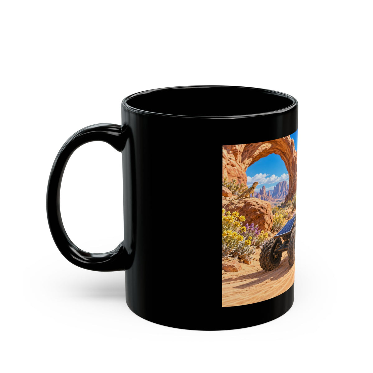 Solar Sprint Black Mug