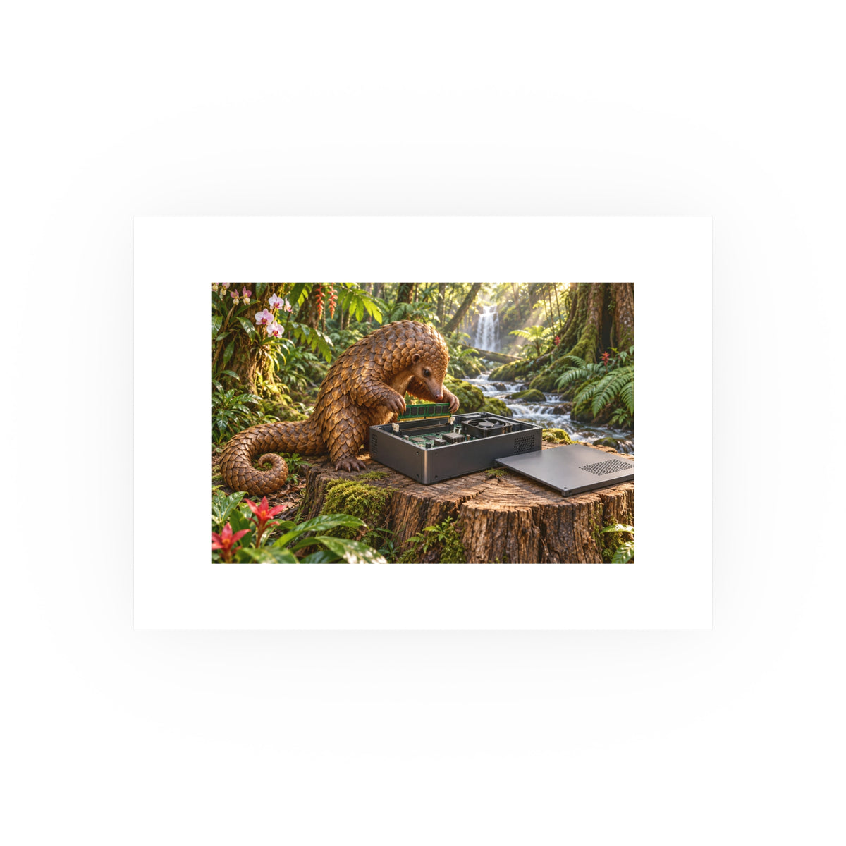 Pangolin Patch Small Art Print