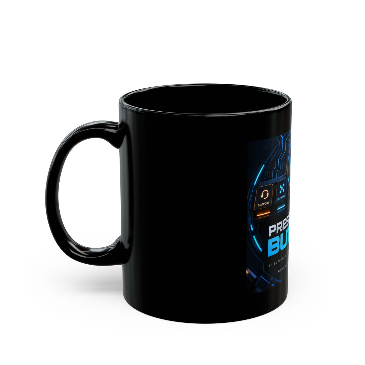 Circuit Black Glossy Mug
