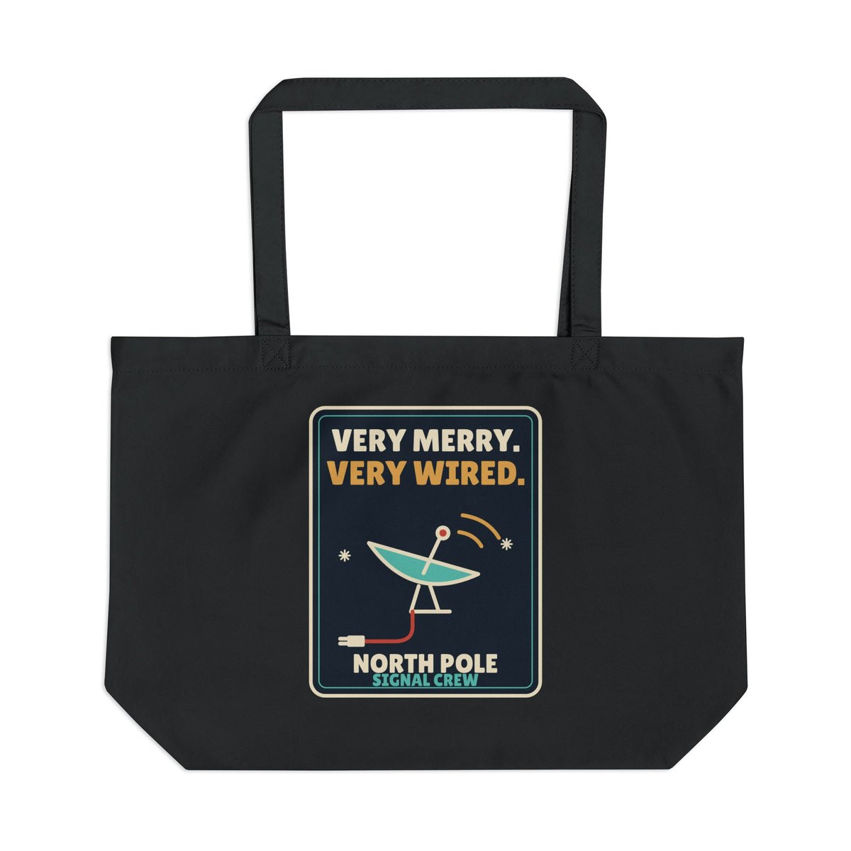 Very Merry Very Wired Signal Crew Cotton Tote