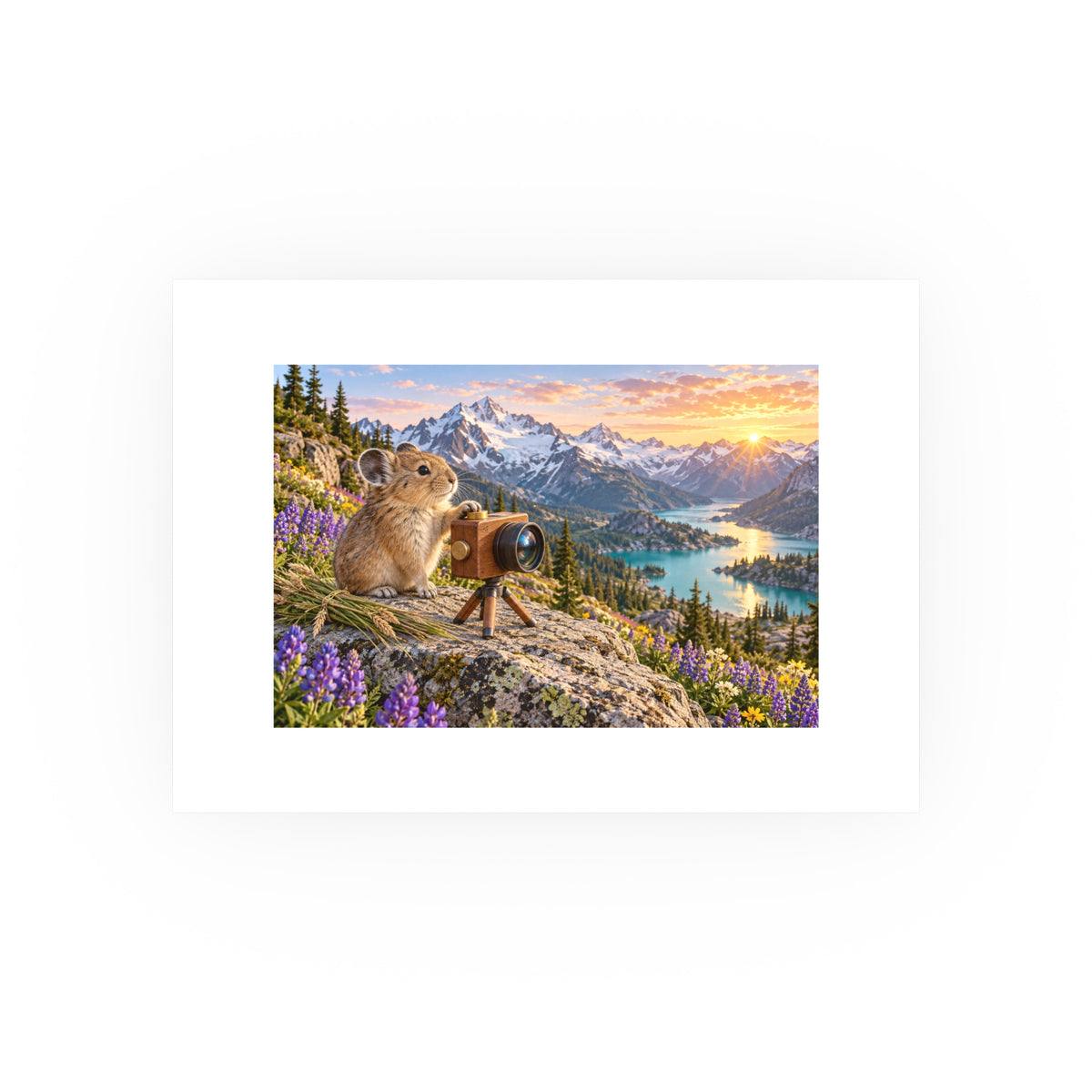 Pika Panorama Small Art Print