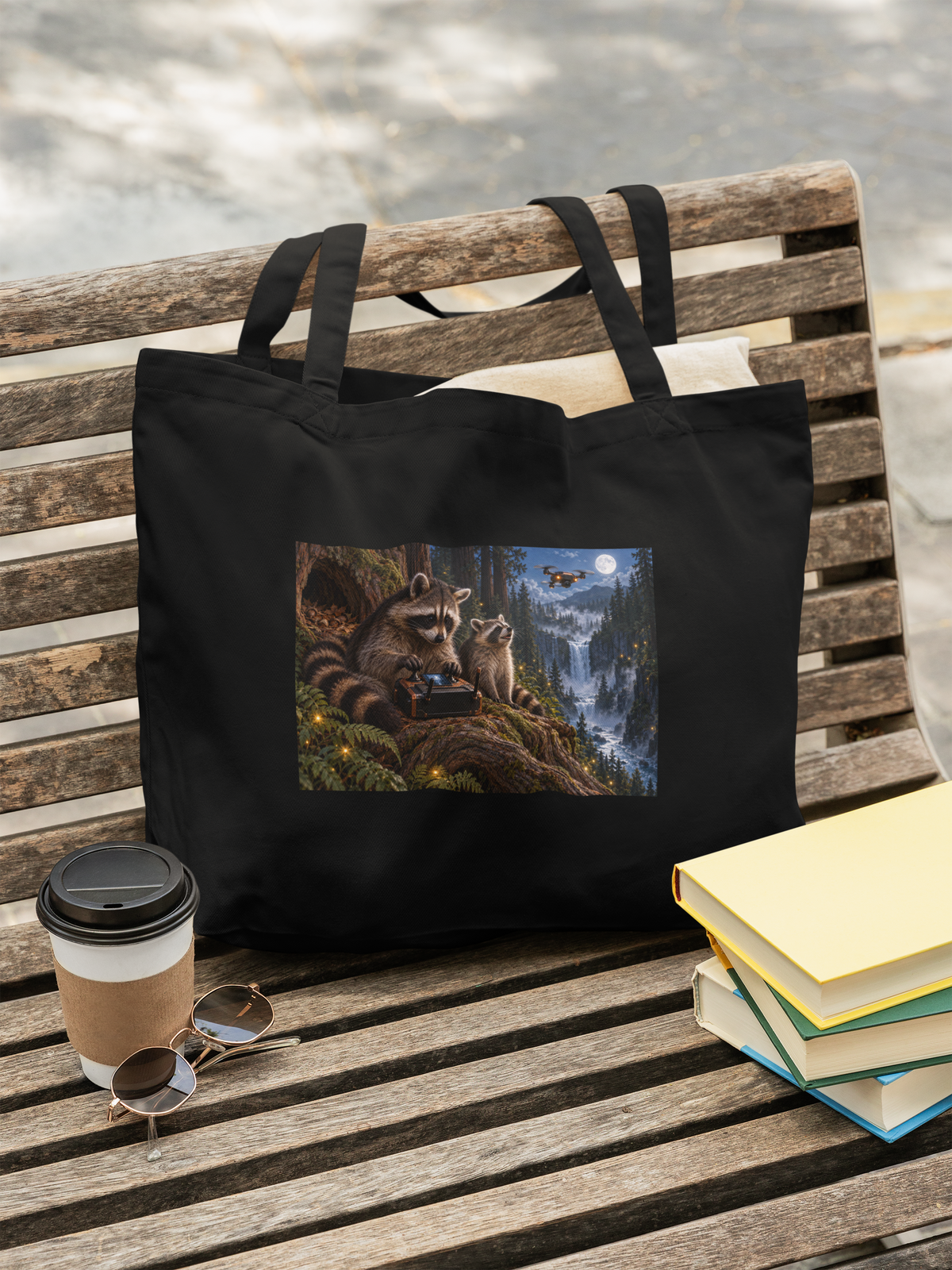 Night Flight Cotton Tote