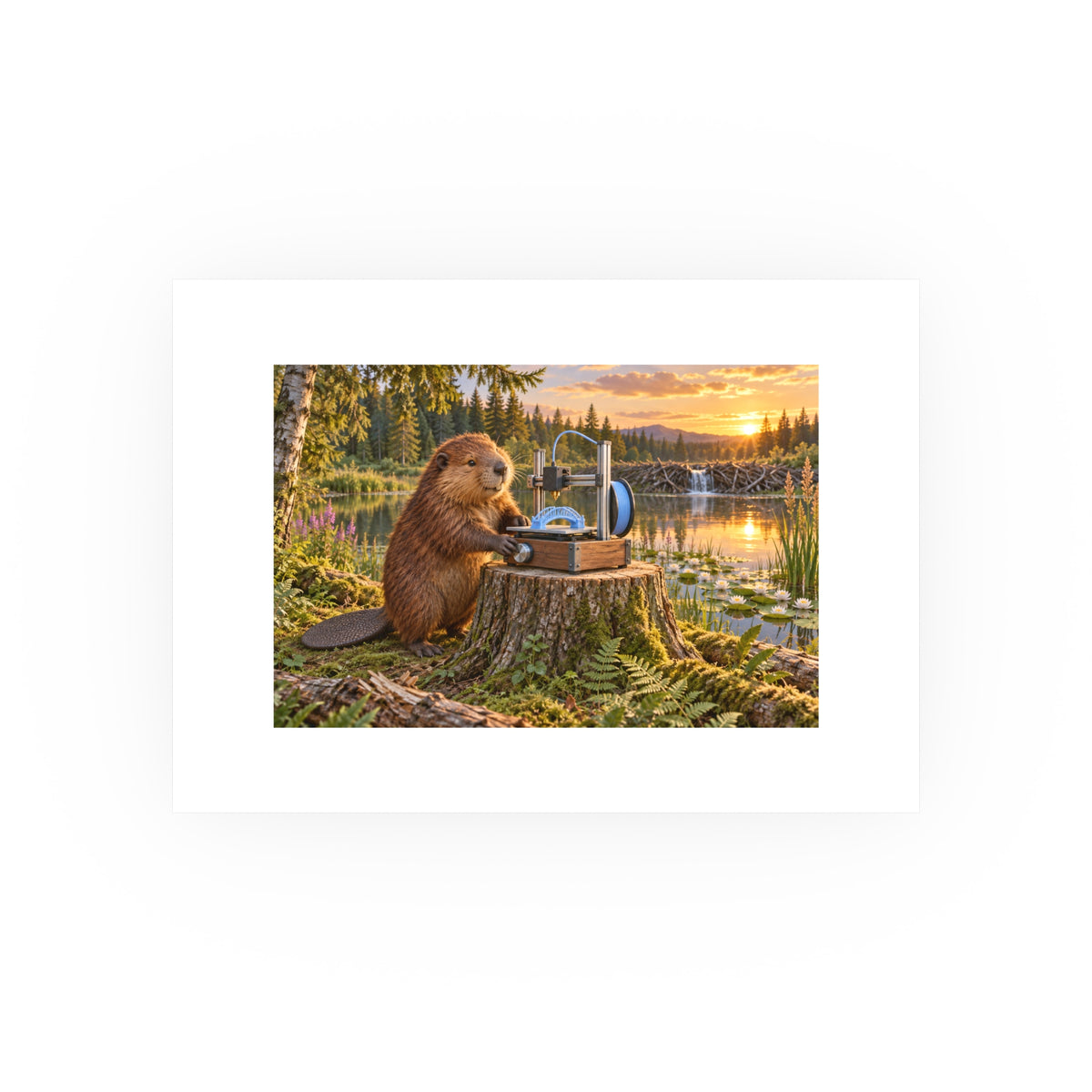 Beaver Build Small Art Print