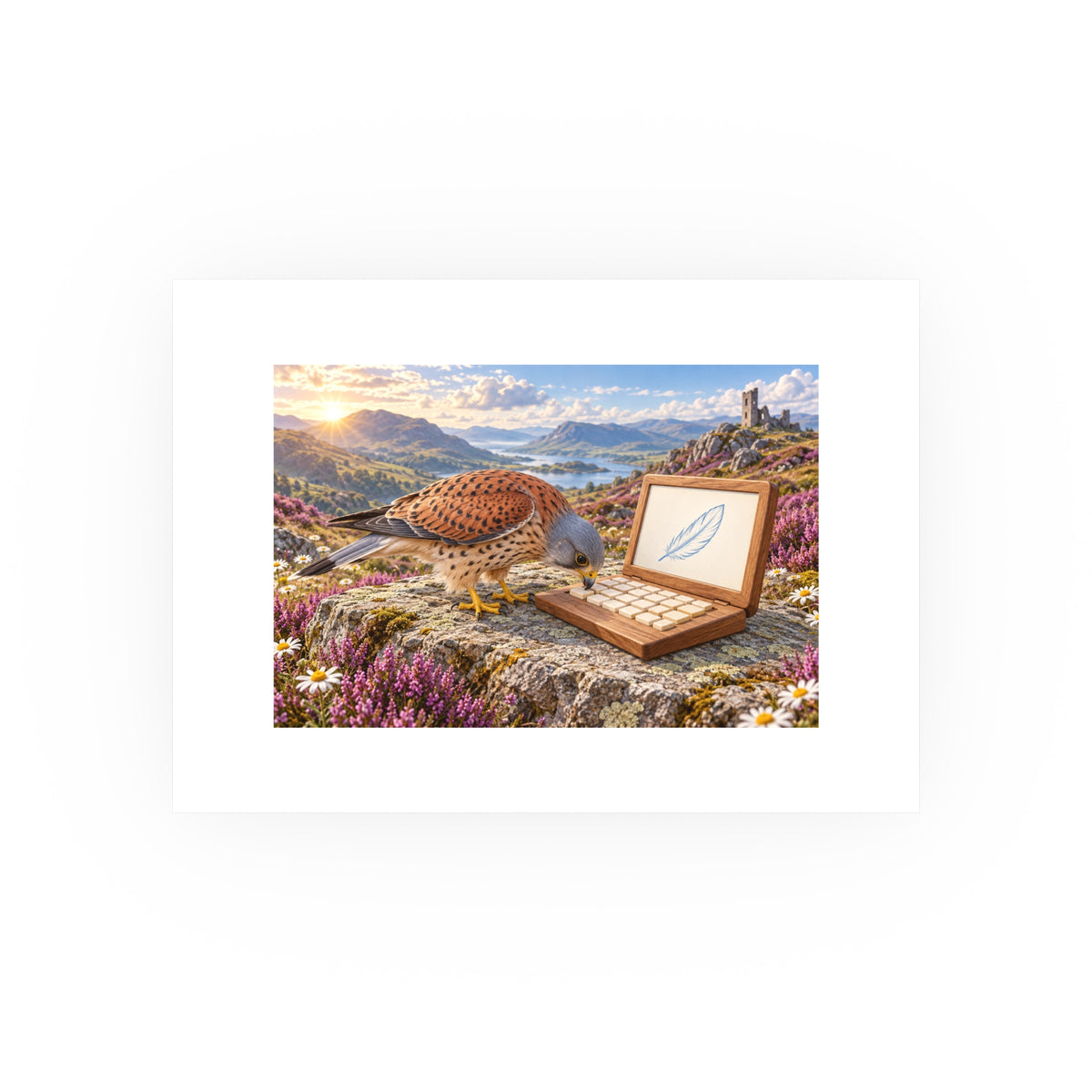 Kestrel Keyboard Small Art Print