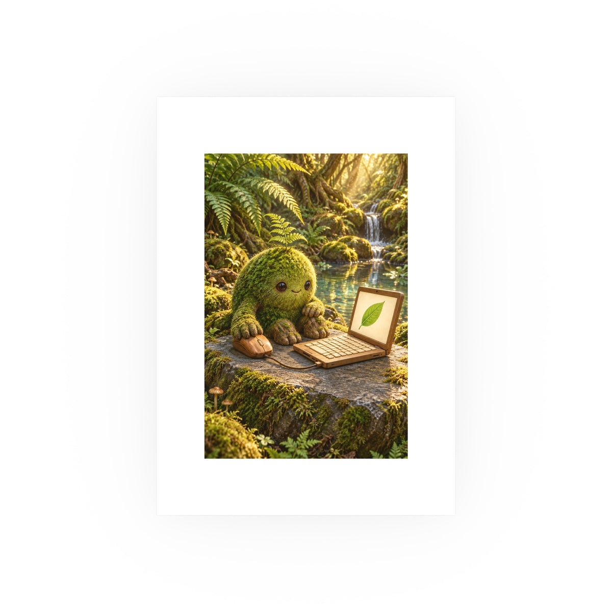 Mossling Mouse Small Art Print