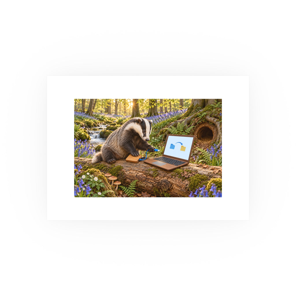 Badger Backup Small Art Print