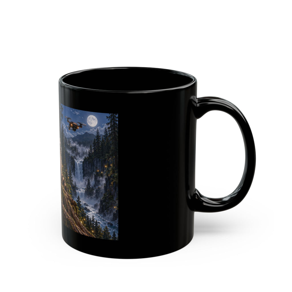 Night Flight Black Mug