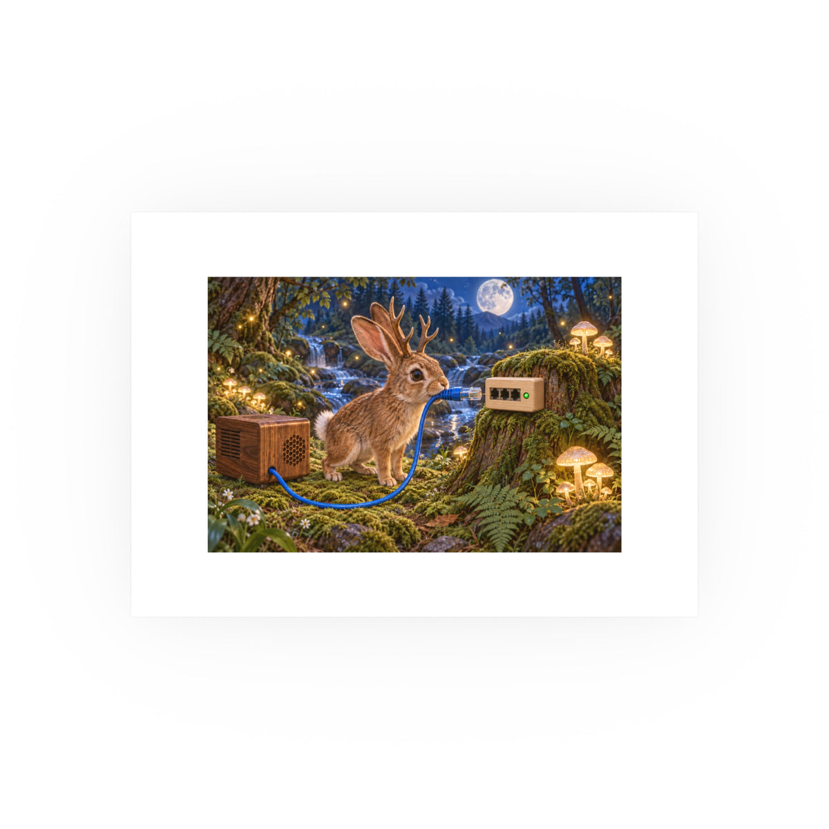 Jackalope Junction Small Art Print
