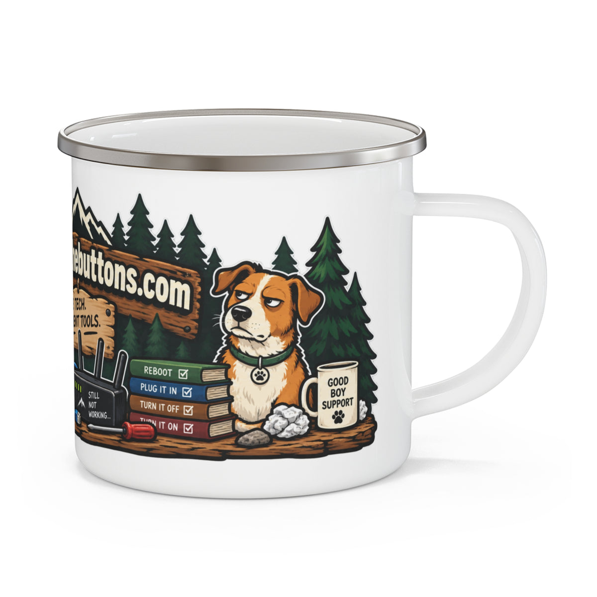 Sasquatch Enamel Camp Mug