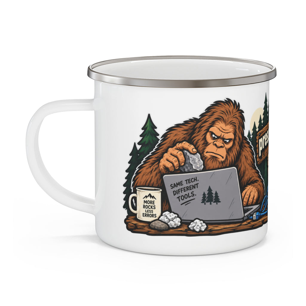 Sasquatch Enamel Camp Mug