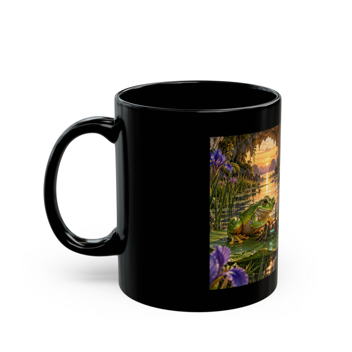 Packet Pond Black Mug